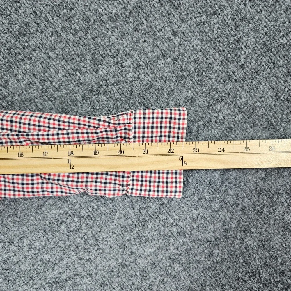 Ralph Lauren Gingham Button Down Long‎ Sleeve Shirt Kids Size XL 18-20 Red Blue